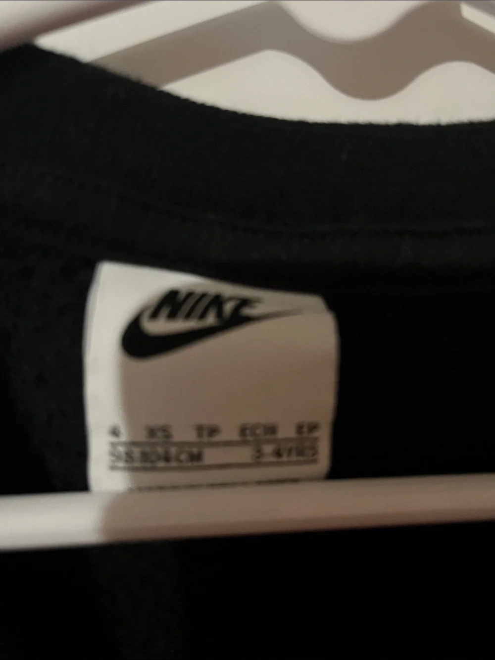 Nike Black Sweatshirt with Gray Camo Swoosh and Red Trim